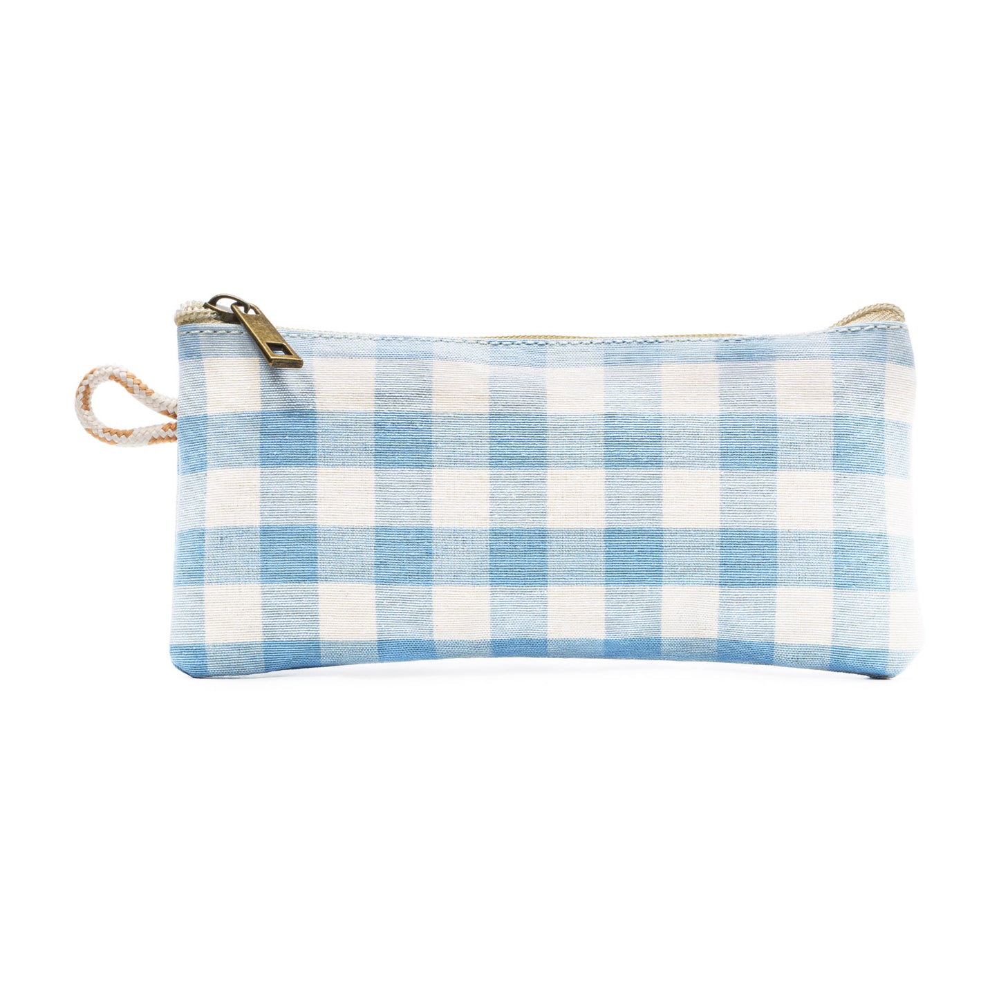 Estuche vichy azul claro, estilo fresco y romántico, perfecto para regalar o usar a diario.