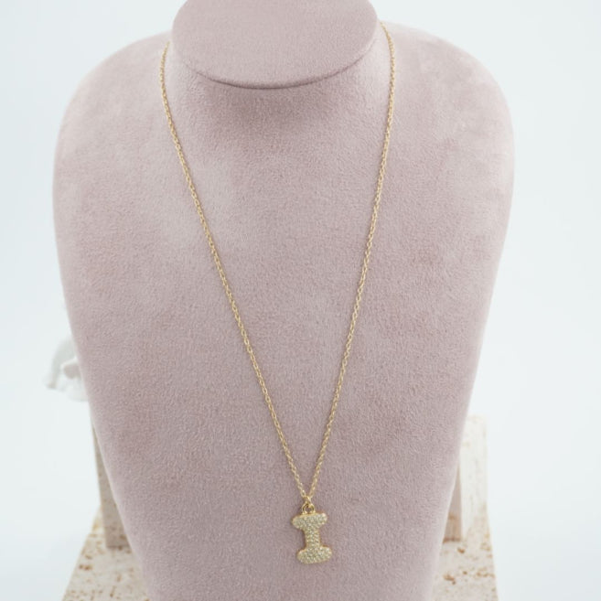 Collar Dorado con Inicial Personalizada-Big