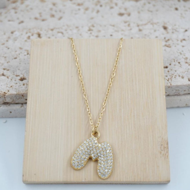 Collar Dorado con Inicial Personalizada-Big