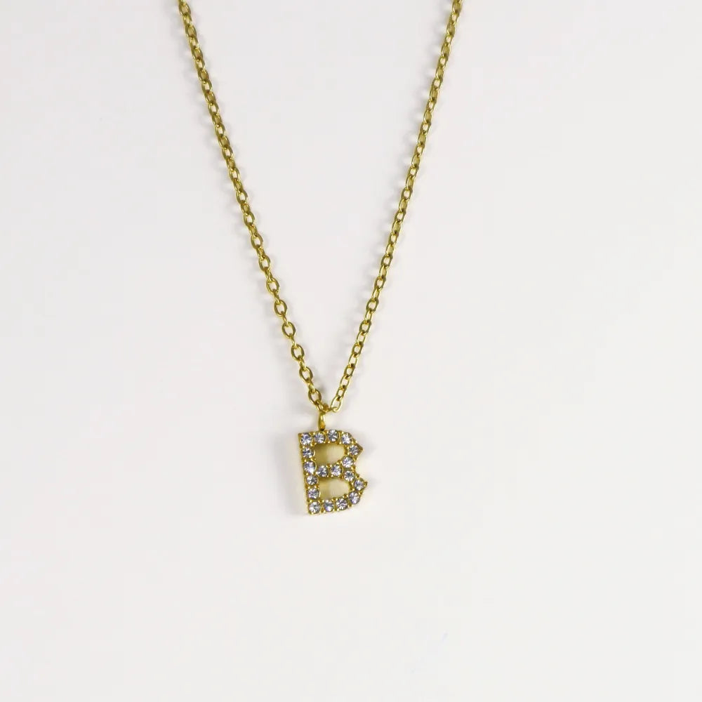 Collar Dorado con Inicial Personalizada-Medium