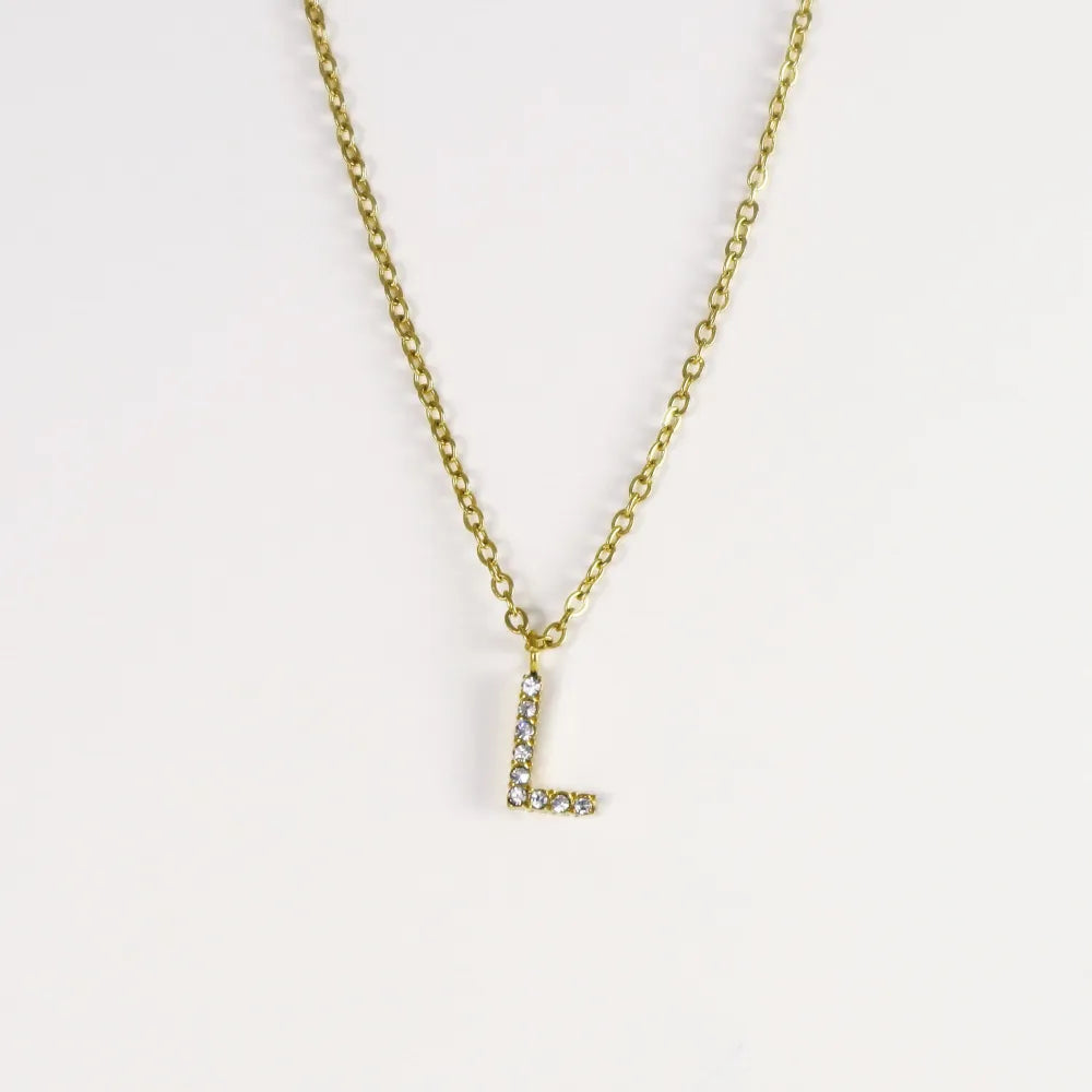 Collar Dorado con Inicial Personalizada-Medium