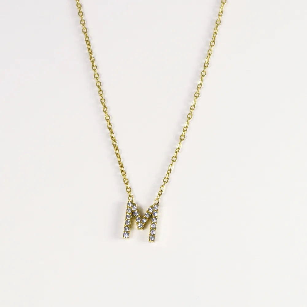 Collar Dorado con Inicial Personalizada-Medium