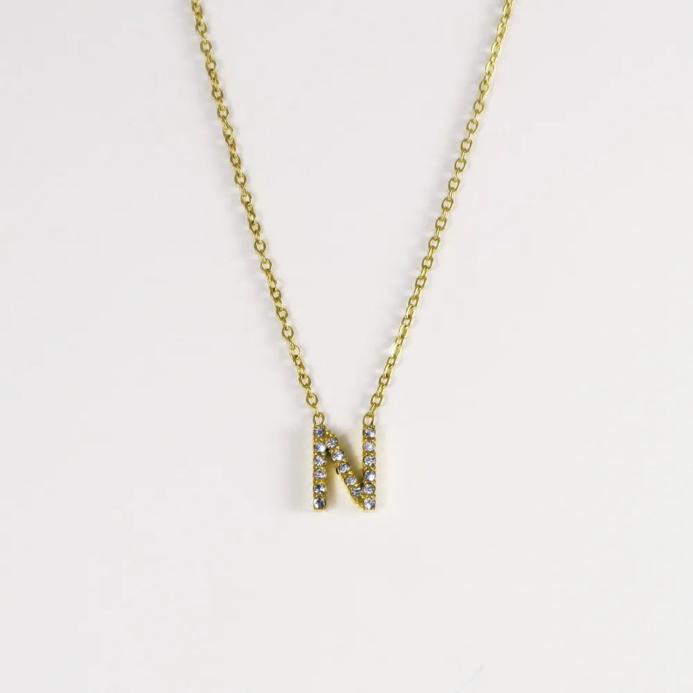 Collar Dorado con Inicial Personalizada-Medium
