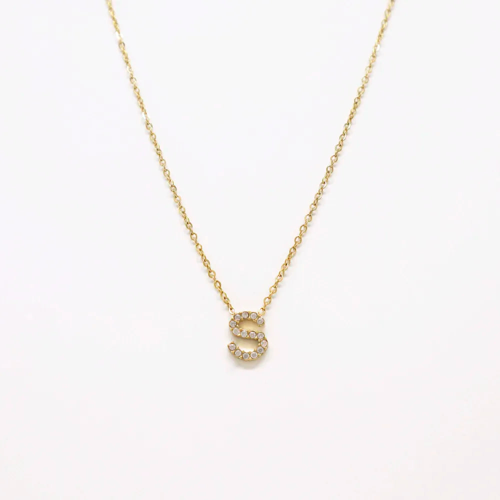 Collar Dorado con Inicial Personalizada-Medium