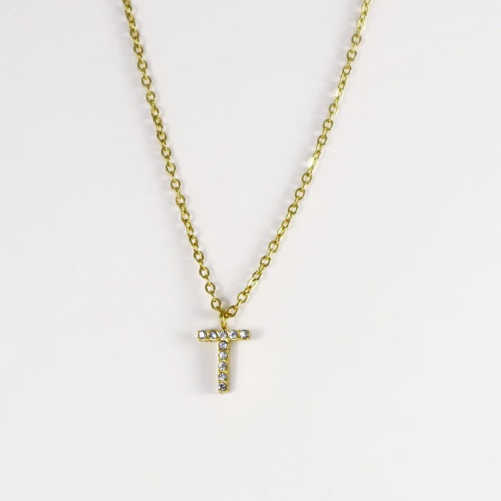 Collar Dorado con Inicial Personalizada-Medium