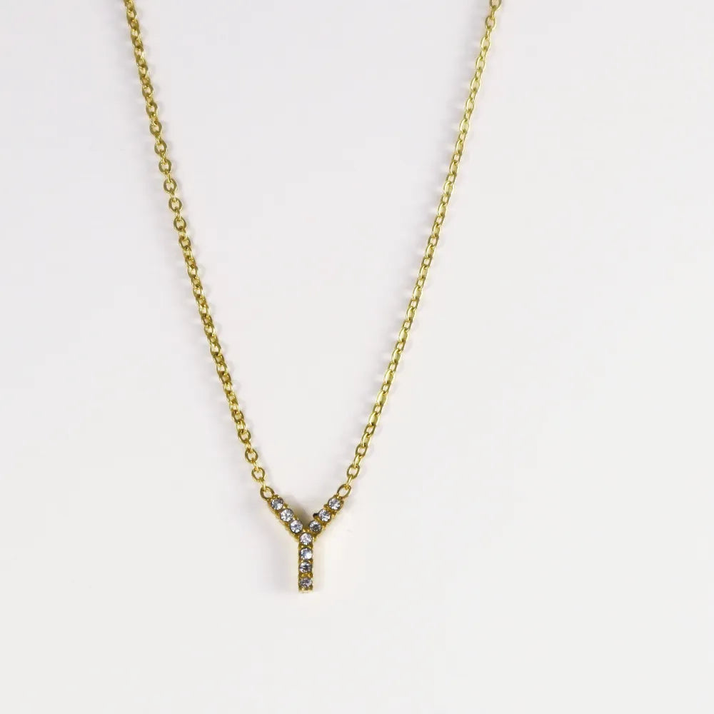 Collar Dorado con Inicial Personalizada-Medium