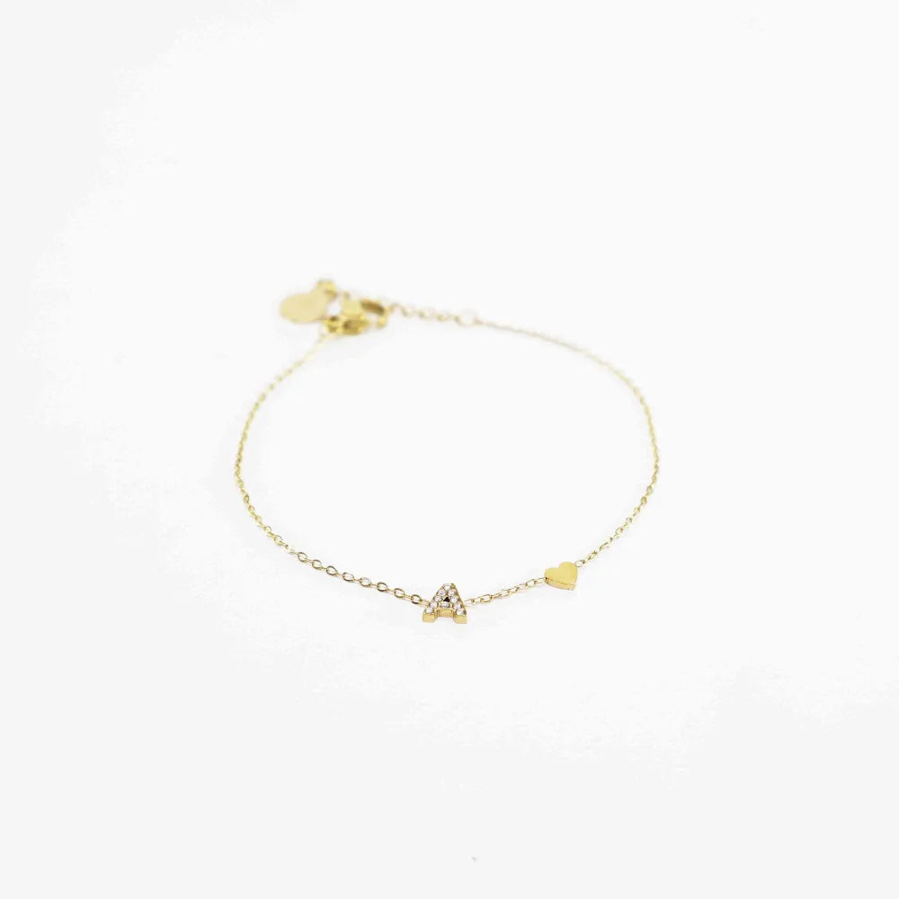 Pulsera Dorada con Inicial Personalizada