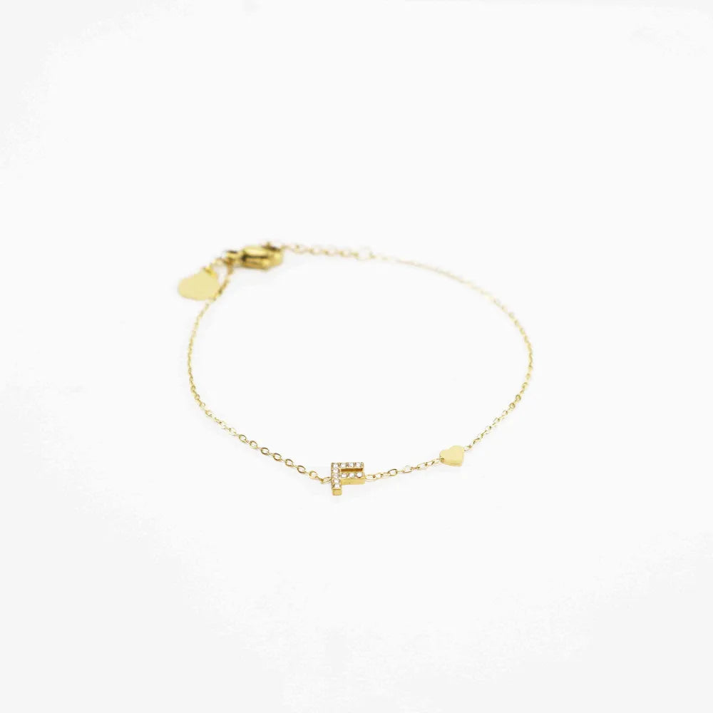 Pulsera Dorada con Inicial Personalizada