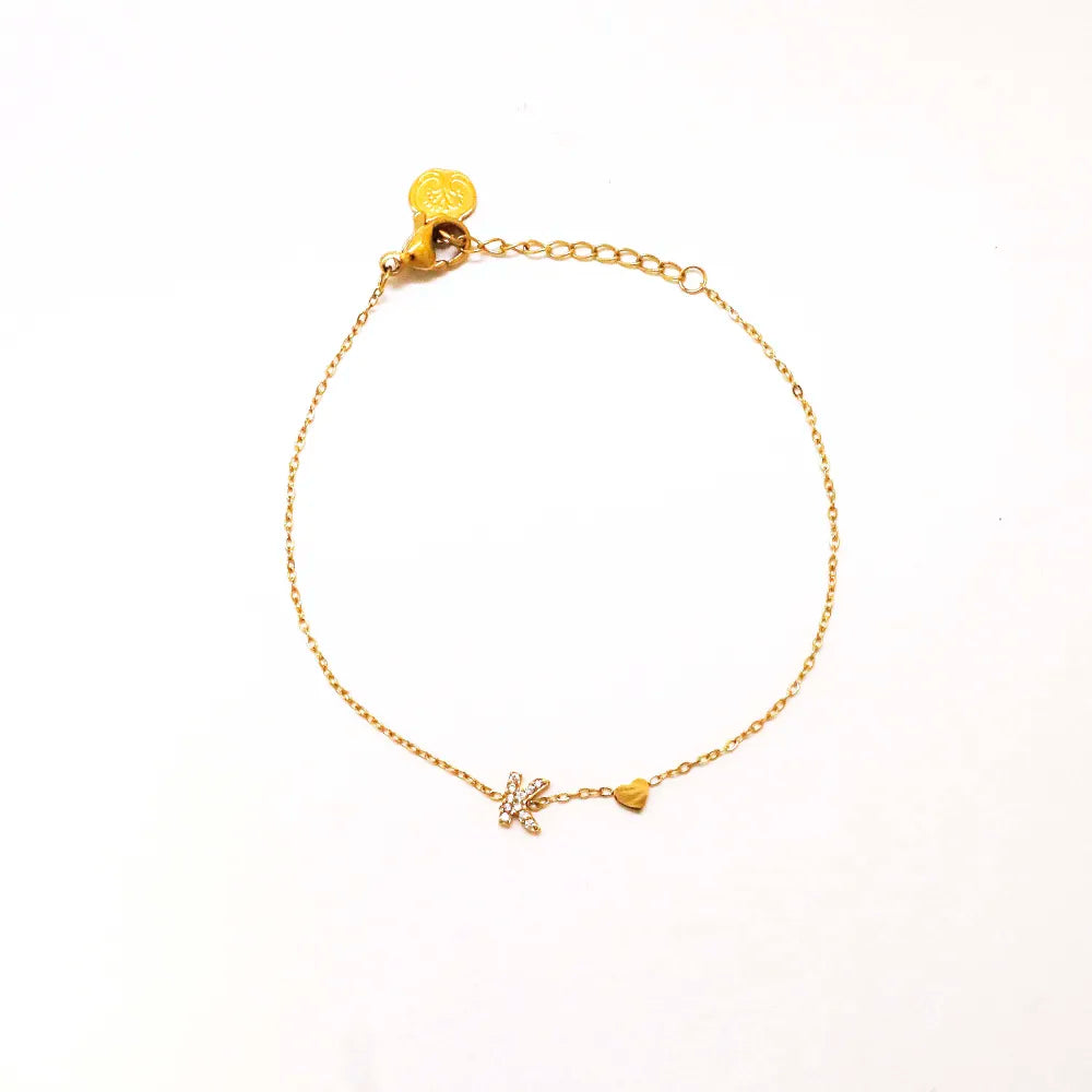 Pulsera Dorada con Inicial Personalizada