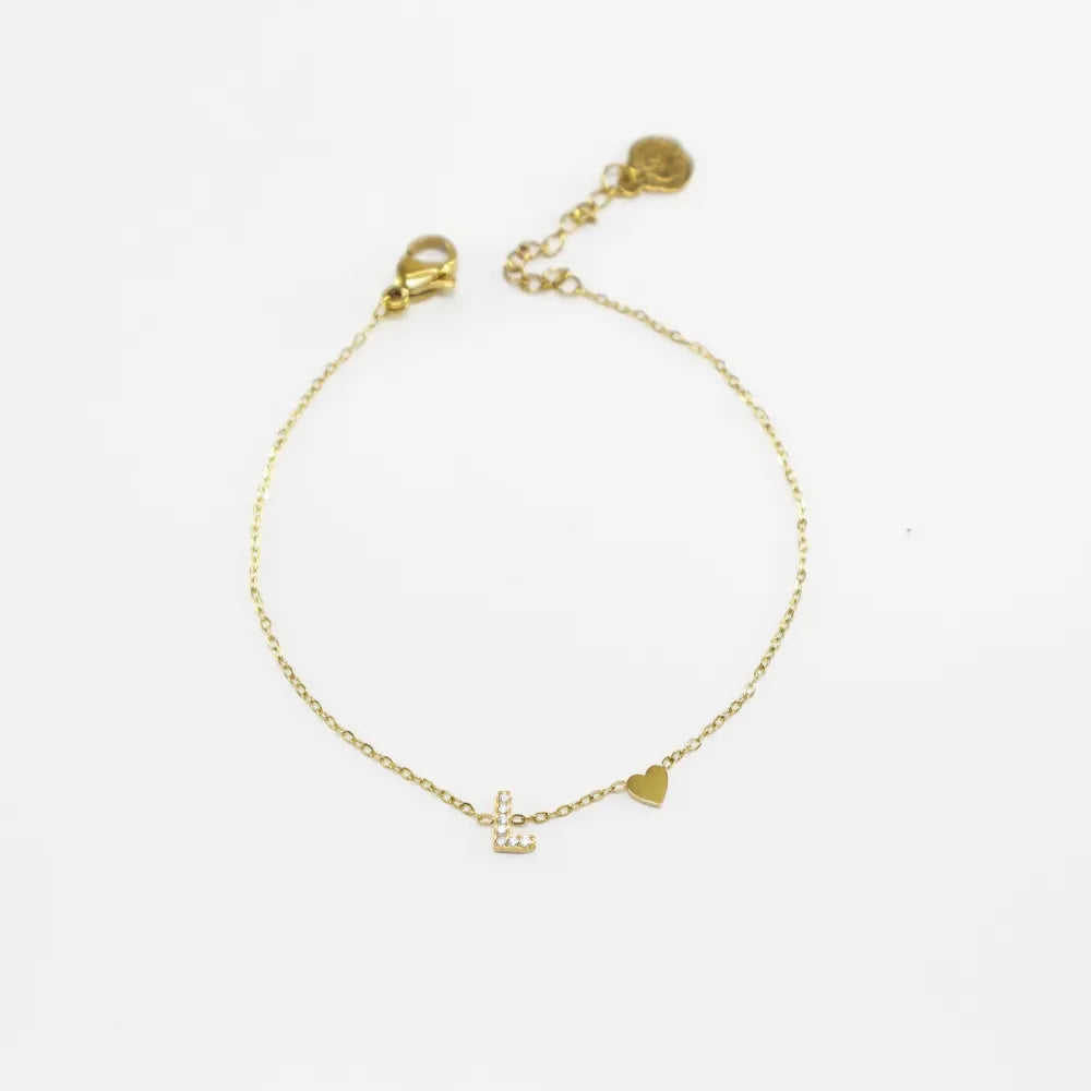 Pulsera Dorada con Inicial Personalizada