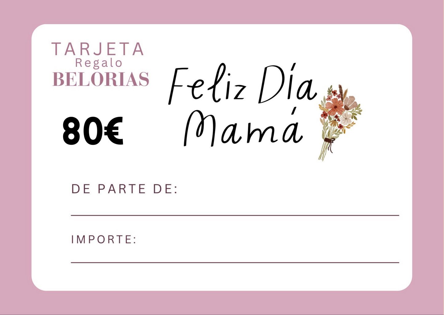 Tarjeta de Regalo Belorias