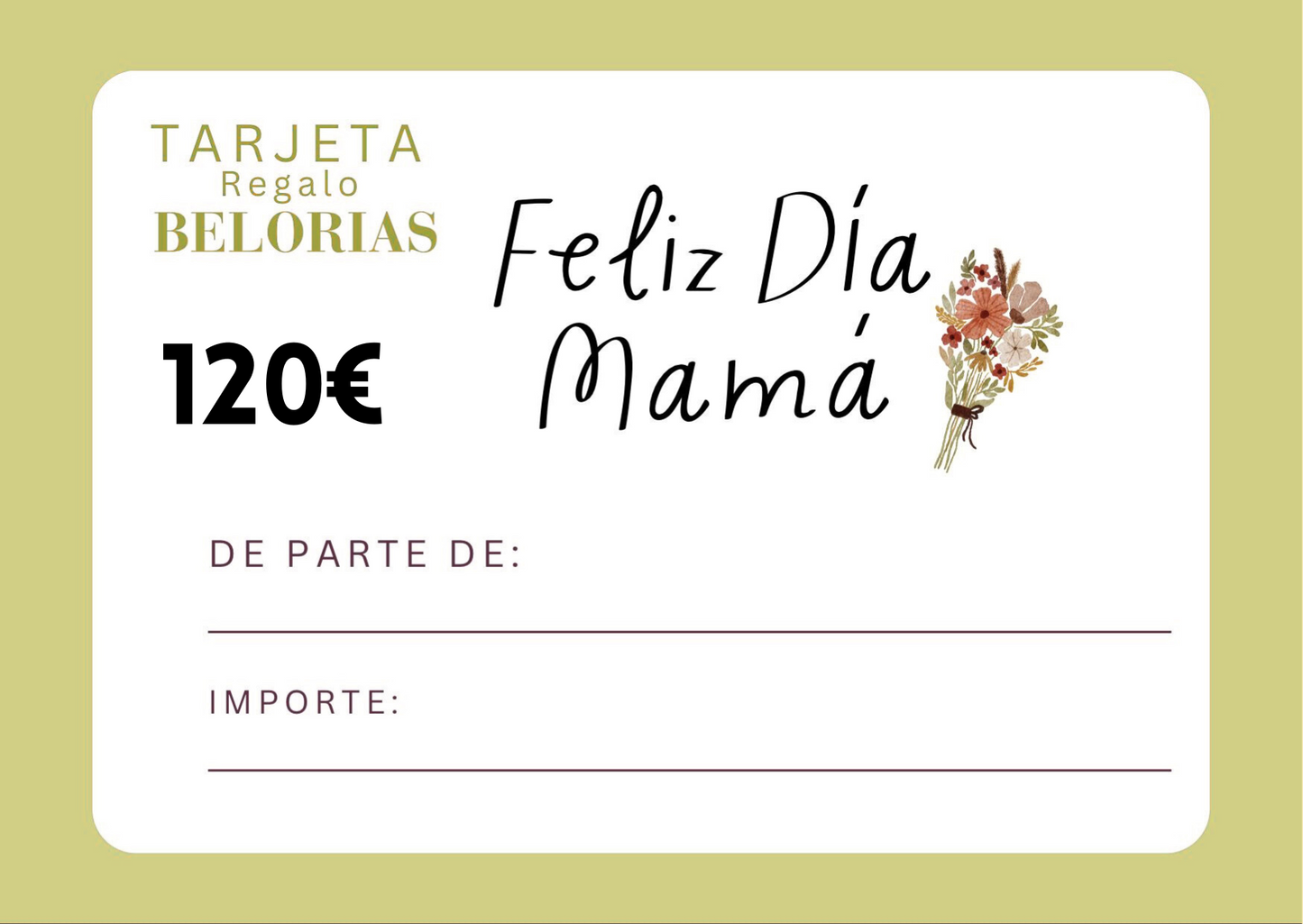 Tarjeta de Regalo Belorias