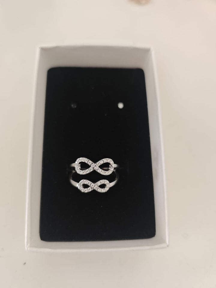 Anillo Infinity Plateado fiesta elegancia mujer estilo moda