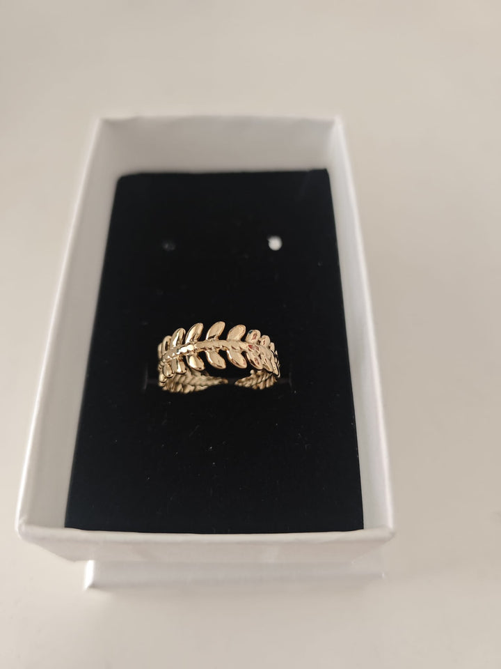 Anillo Leaf Dorado etnico mujer ideal 