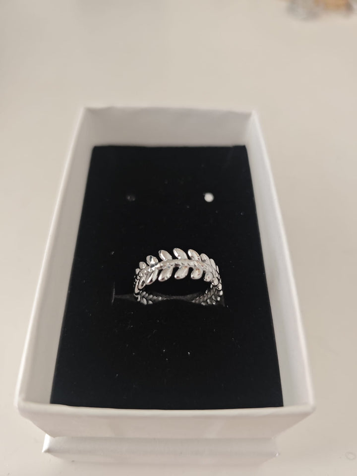 Anillo Leaf Plateado fiesta etnico elegante ideal mujer precioso