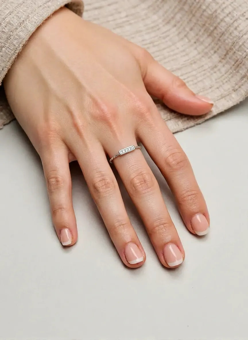 Anillo Noa Plateado fiesta coctel amigas regalo mujer