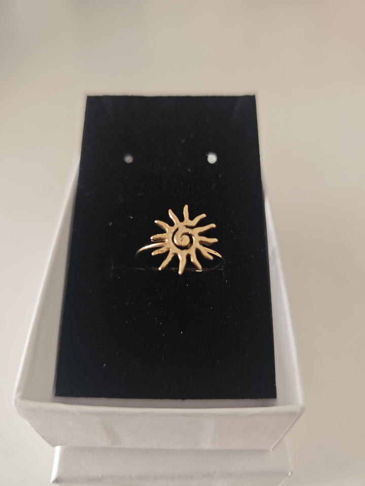Anillo Sun Dorado sol elegante combina unico