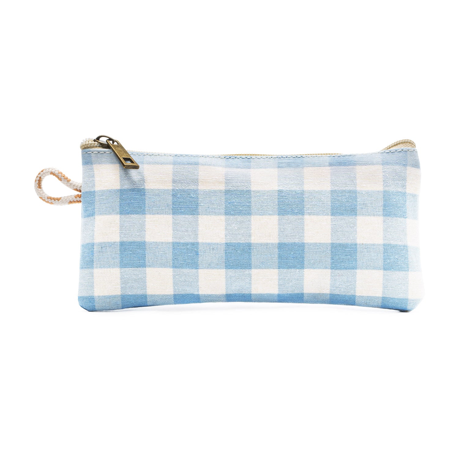 Estuche vichy azul claro, estilo fresco y romántico, perfecto para regalar o usar a diario.