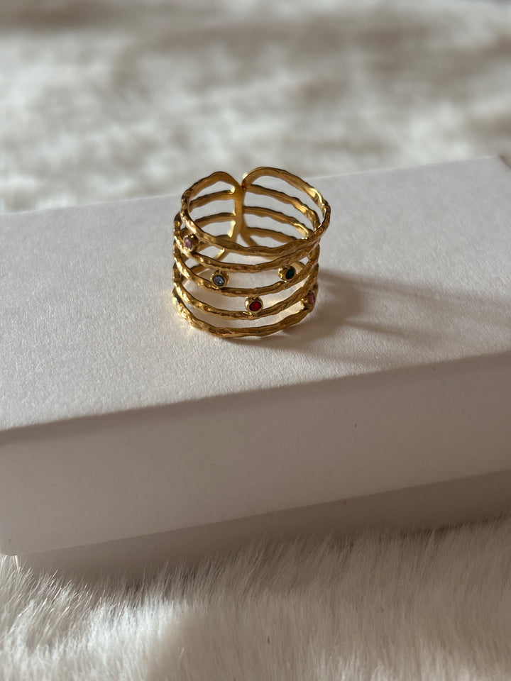 Anillo Birds Dorado
