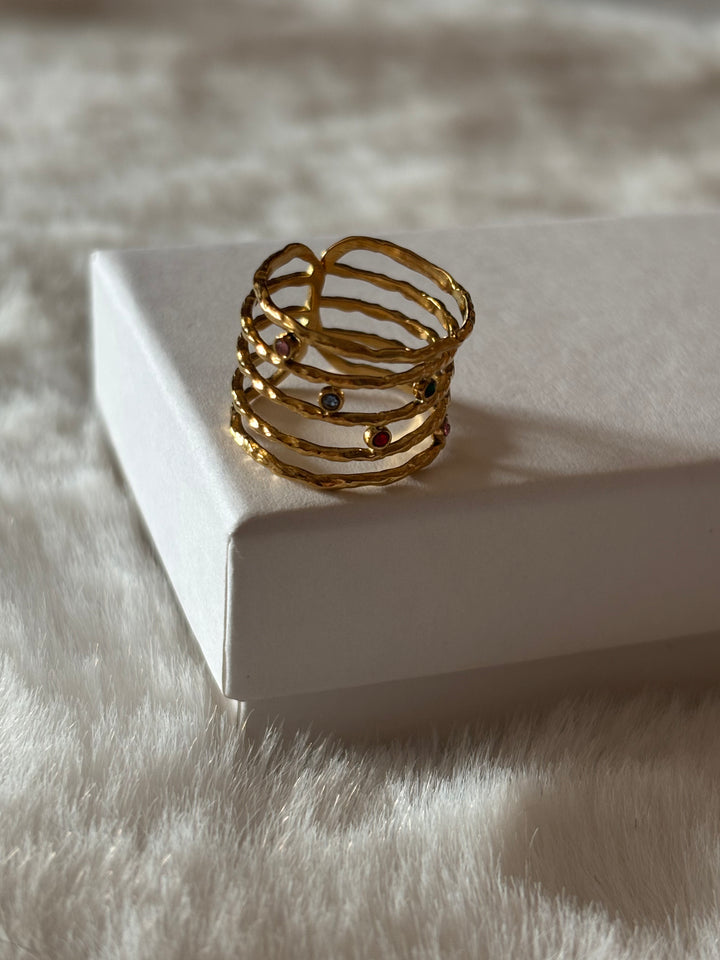 Anillo Birds Dorado