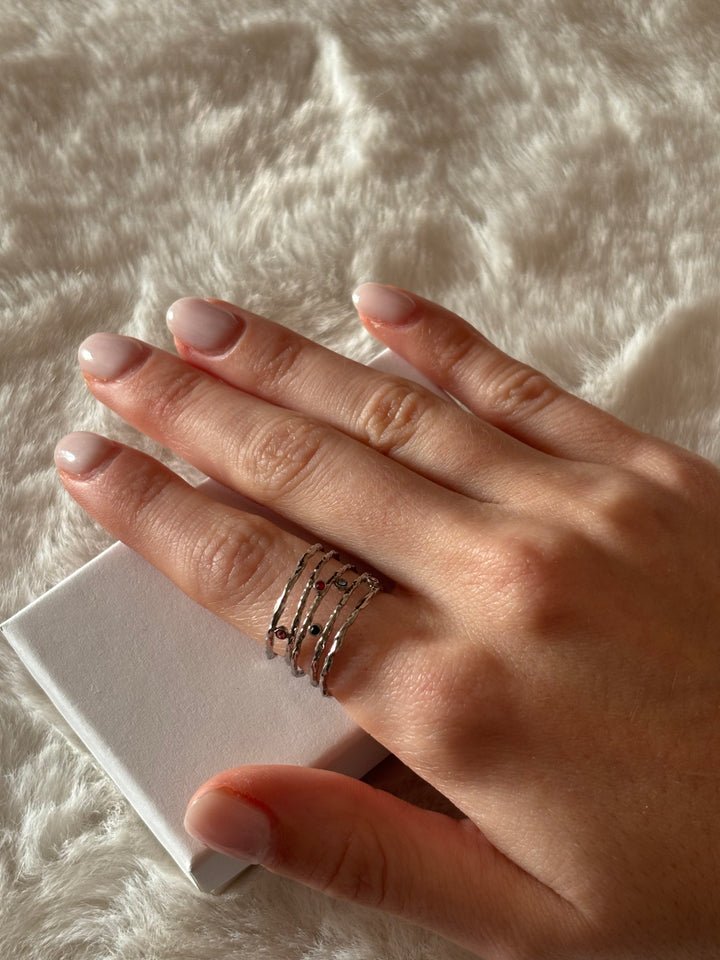 Anillo Birds Plateado