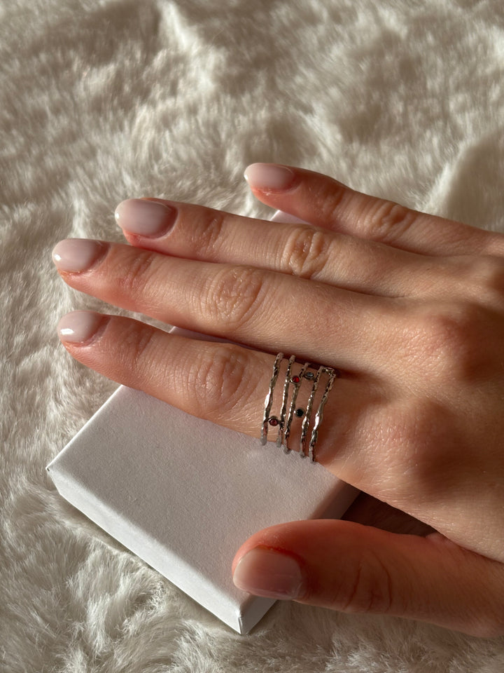 Anillo Birds Plateado