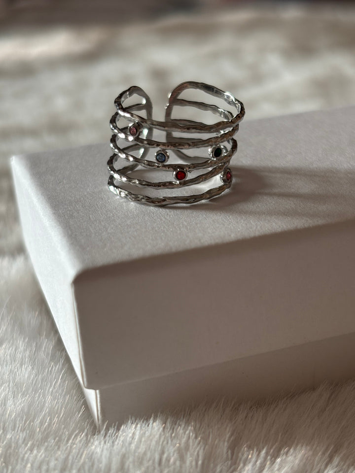 Anillo Birds Plateado