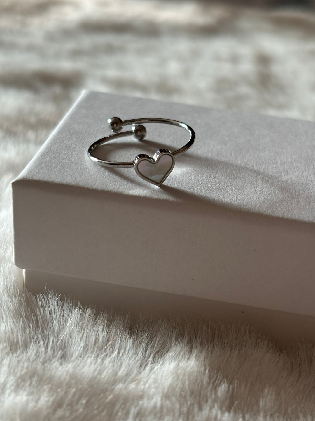 Anillo Mini Love White Plateado