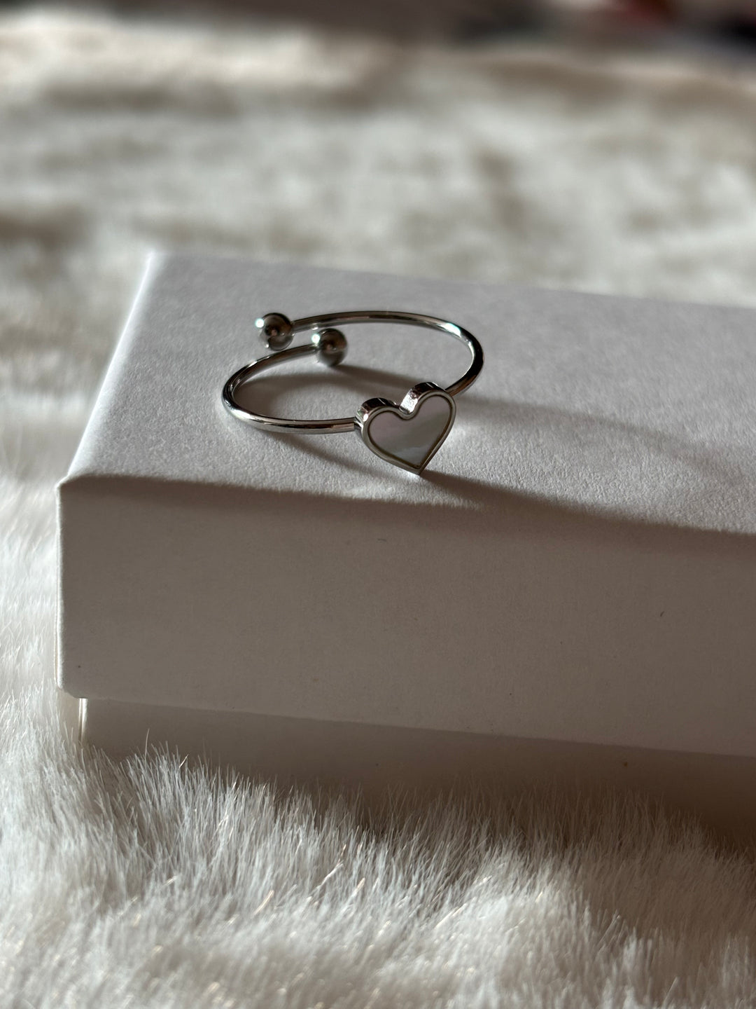 Anillo Mini Love White Plateado