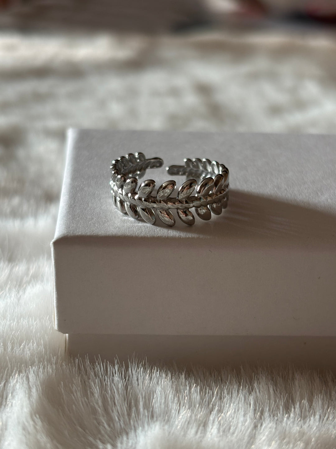 Anillo Leaf Plateado