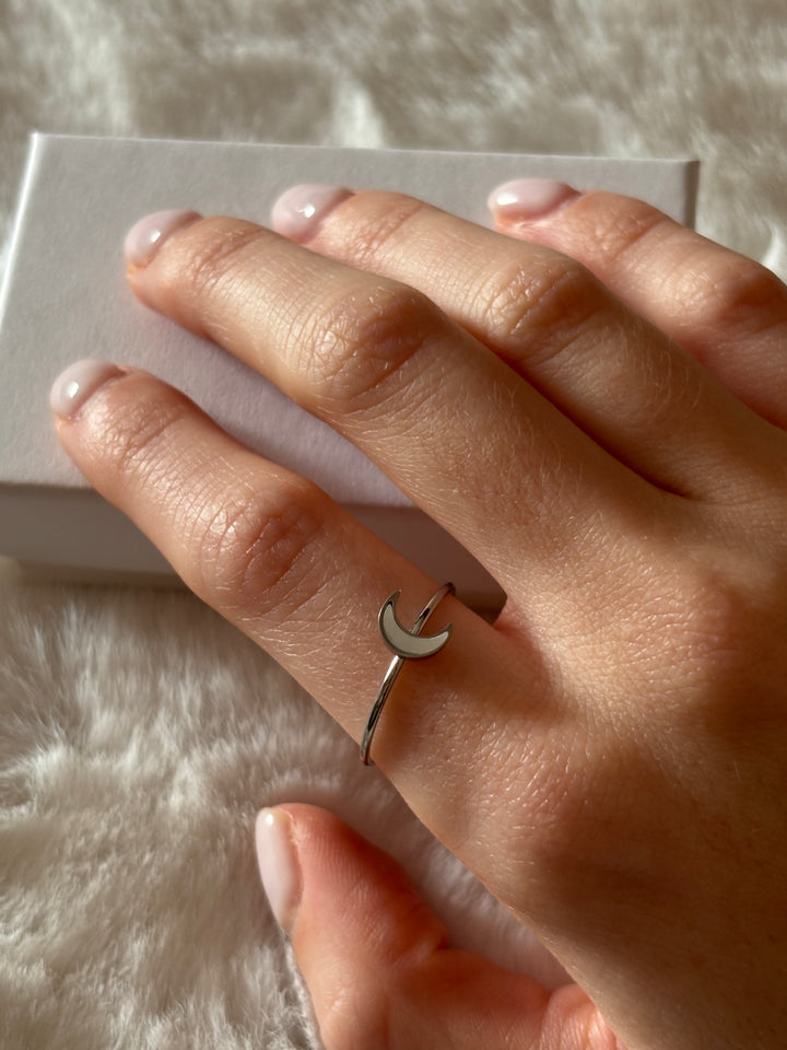 Anillo Moon Plateado