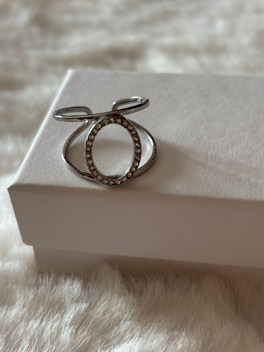 Anillo Circle Plateado Circonitas