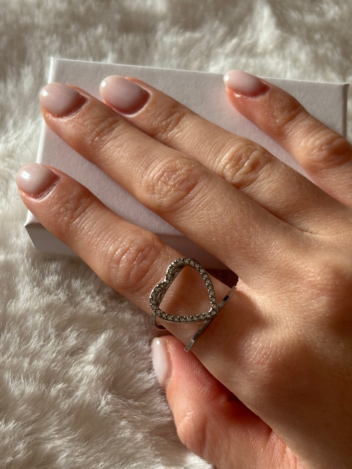 Anillo Heart Plateado
