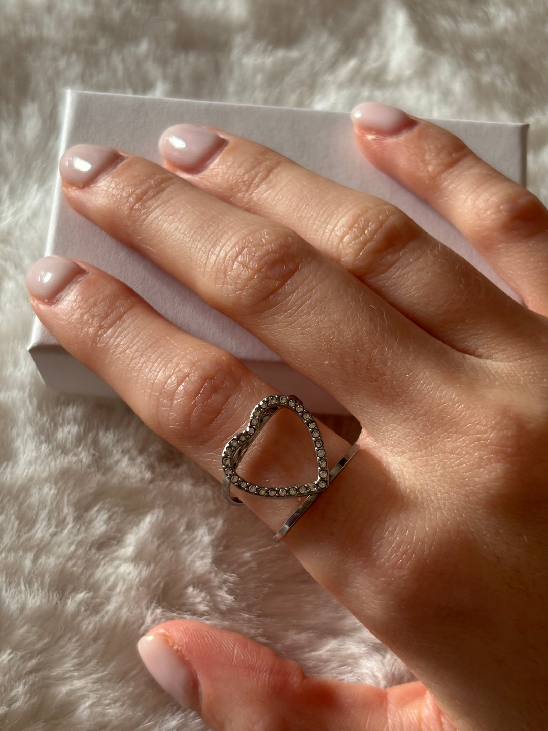 Anillo Heart Plateado