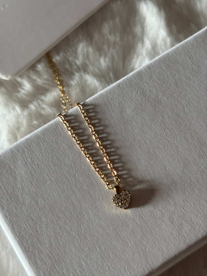Colgante Corazón Dorado Liso Mini