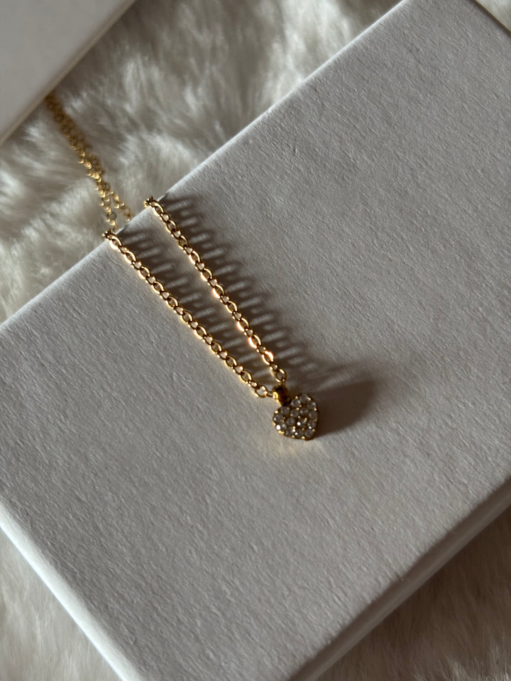 Colgante Corazón Dorado Liso Mini
