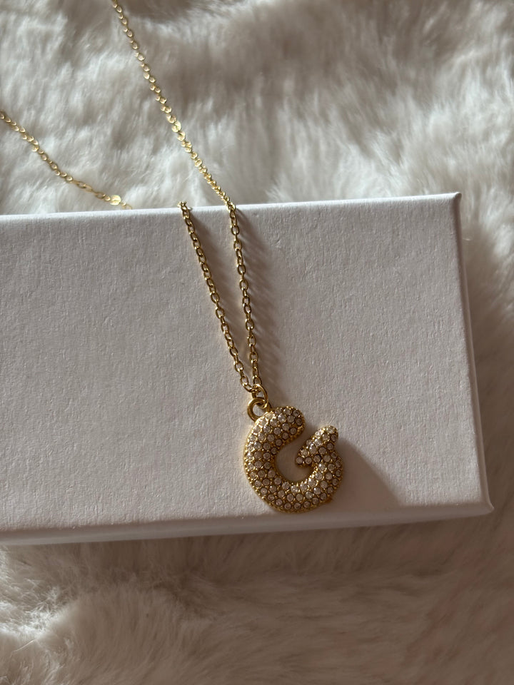 Colgante Dorado con Inicial Personalizada-Big
