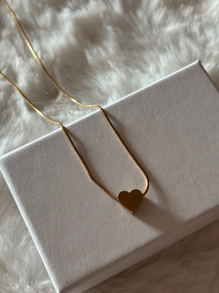 Colgante Corazón Dorado Liso