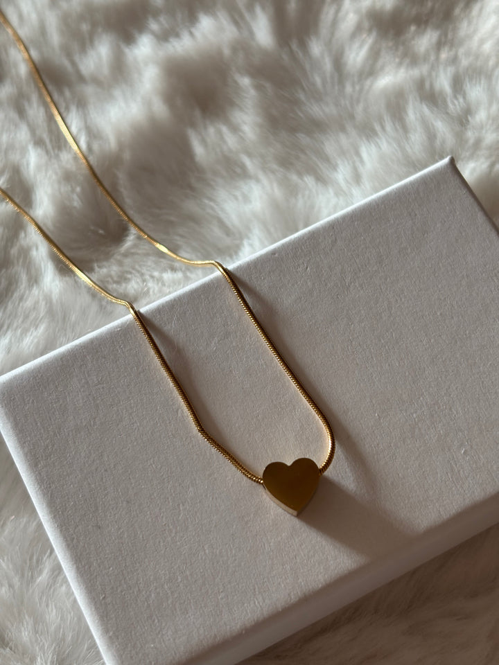 Colgante Corazón Dorado Liso