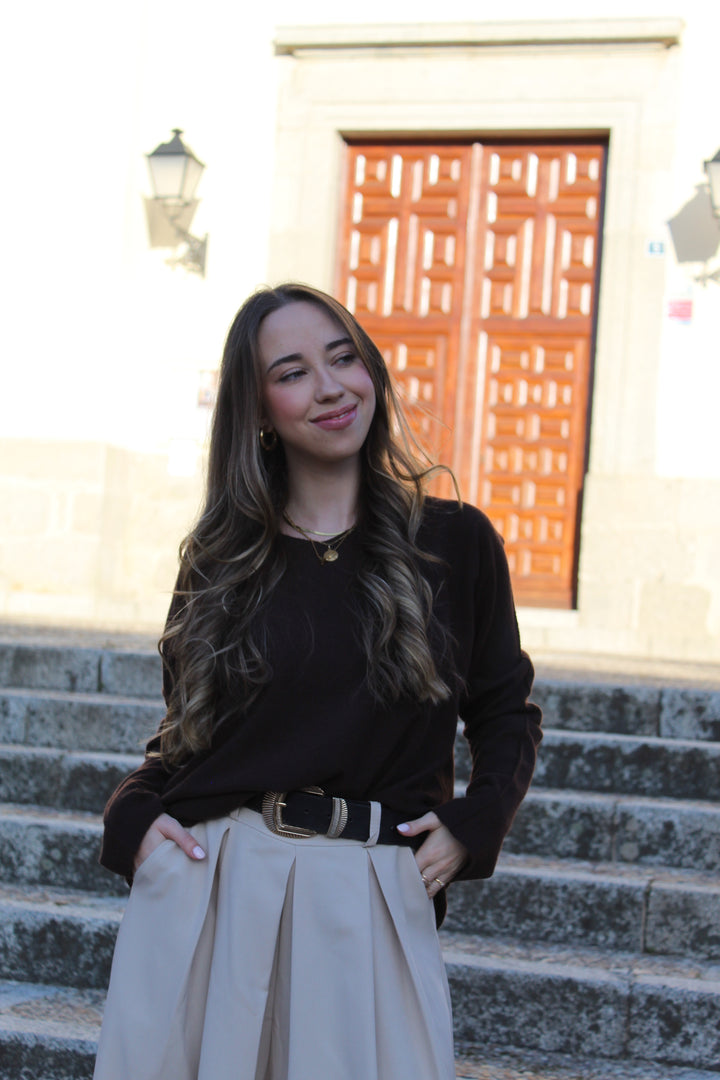 Pantalón Midi Fluido