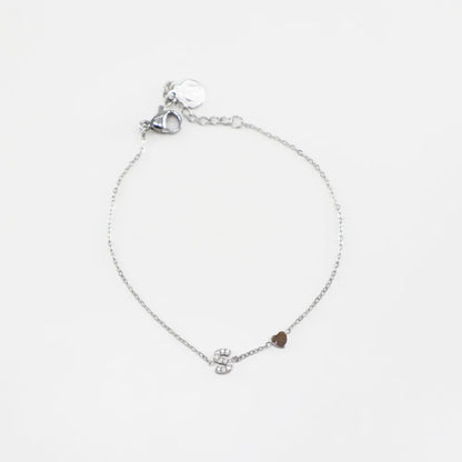 Pulsera Plateada con Inicial Personalizada