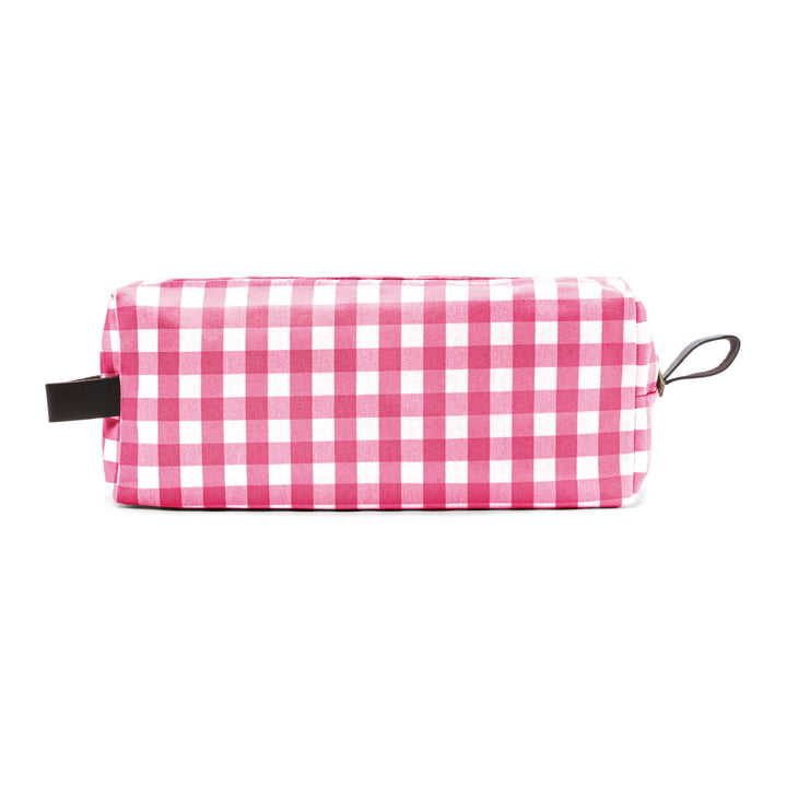 Neceser maxi cuadros vichy fucsia, divertido, vibrante y lleno de color.