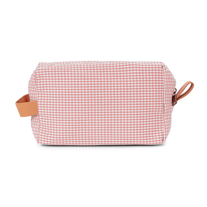 Neceser Piu rosa con estampado vichy, coqueto y muy práctico.