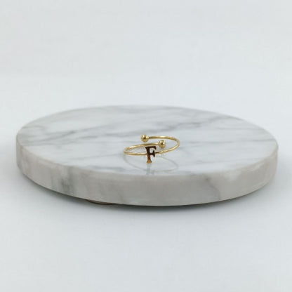 Anillo Dorado Inicial Personalizada