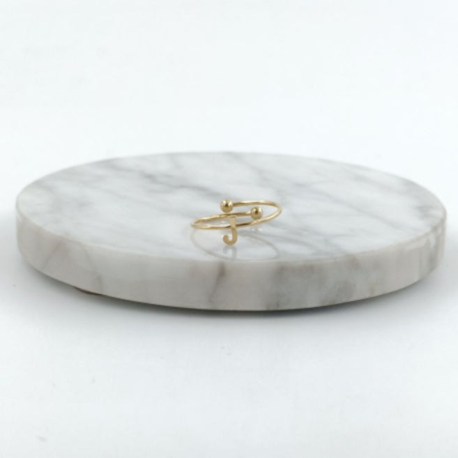 Anillo Dorado Inicial Personalizada