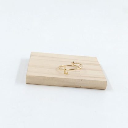 Anillo Dorado Inicial Personalizada