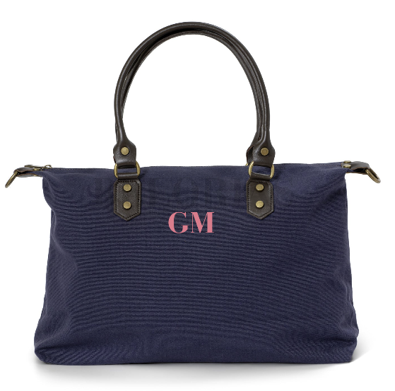 Shopper personalizado Leonardo con bordado de iniciales.