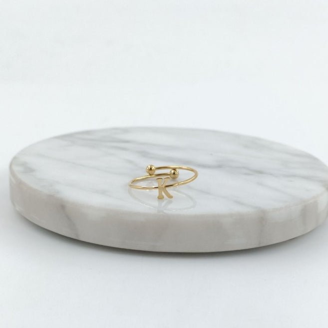Anillo Dorado Inicial Personalizada - Belorias