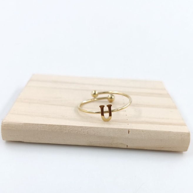 Anillo Dorado Inicial Personalizada - Belorias