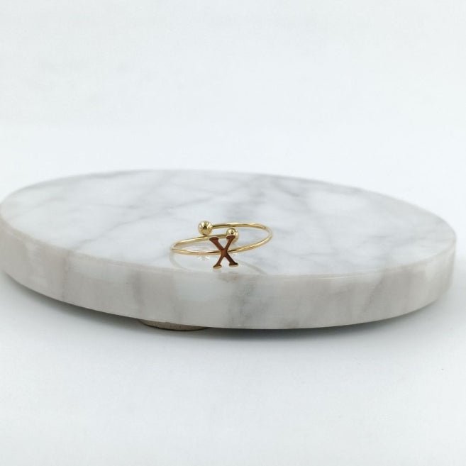 Anillo Dorado Inicial Personalizada - Belorias